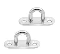 UTHCLO Ganci a U in Acciaio Inossidabile 2 Pezzi, Resistenti all Usura ad Alta Durezza, per Amache, Ventilatori e Lampade in Cucina e Casa