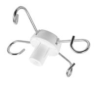 UTHCLO Gancio Per Porta Infusione in Acciaio 304 Set Da 4 Pezzi Base Plastica Bianca Compatibile Pali Infusione 19mm Per Uso Ospedaliero e Supporto Infusioni