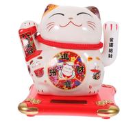 UTHCLO Gatto Fortunato Solare con Braccio Dondolante Decorazione Casa e Auto Statua Maneki Neko Creativa e Resistente Ornamento da Scrivania Unico e Allegro