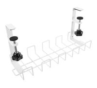 UTHCLO Gestione Cavi Sotto La Scrivania Organizer Per Cavi Da Scrivania Vassoio Portacavi in Ferro Design Semplice Bianco Piccolo e Prese Multiple