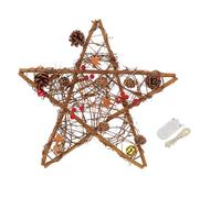 UTHCLO Ghirlanda Natalizia LED Forma di Stella Punte con Luci Filo di Rame Decorazione da Parete Sospesa per Natale Matrimonio e Feste