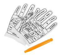 UTHCLO Guanti Massaggiante Per Riflessologia Della Mano Strumenti Di Agopressione Per Dita Design Traspirante e Comodo Con Indicazioni Chiare Per Punti Di Agopuntura