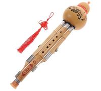 UTHCLO Hulusi Strumento Musicale Artigianale Bambù Naturale e Zucca Intagliata Chiave C per Principianti Ancia Lega per Suono e Mite Design Elegante e Durevole