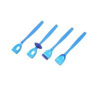 UTHCLO Kit di 4 Strumenti Blu per Logopedia per Ragazzo Ragazza, Strumenti in Pp a Forma di Cucchiaio per Riabilitazione Muscolare Orale e Correzione Articolazione del Linguaggio