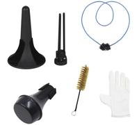 UTHCLO Kit la Pulizia della Tromba Spazzola per Valvole, Supporto, Guanto e Sordina, Set in Plastica e Metallo la Cura e Manutenzione degli Strumenti a Ottoni