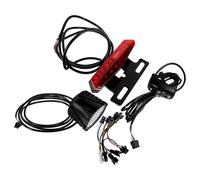 UTHCLO Kit Luci LED per Bici Elettrica con Cablaggio Indicatori di Direzione, Luce Posteriore e Interruttore Clacson Manubrio, Facile Installazione per Sicurezza su Strada