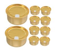 UTHCLO Lattine di Alluminio Autosigillanti 150ml, Contenitori Rotondi Vuoti per Alimenti e Dolci, Set da 10 Pezzi Compatti per Conservazione Ermetica, per Picnic e Viaggi