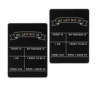 UTHCLO Lavagna Scolastica in Legno Bifacciale 2 Pezzi 21X29 CM per Cartello Riutilizzabile per Primo Giorno di Scuola Materna ed Elementare Accessorio Fotografico per Ricordi