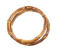 UTHCLO Manici per Borse in bambù Rotondi Set 2 Pezzi Sostituzione Maniglia per Borse Fai da Te Larghezza Interna 10 CM Accessori Artigianali