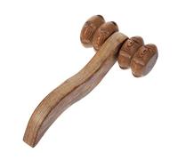 UTHCLO Massaggiatore Legno Doppio Rullo Antiscivolo per Schiena e Muscoli, Strumento Massaggio Manuale per Rilassamento e Allungamento Muscolare Corpo Completo, per Benessere e Recupero