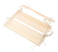 UTHCLO Mensola da Parete in Macramè Doppio Strato Arazzo Decorativo e Supporto in Legno Rustico, Mensola Sospesa per Piante Grasse e Bonsai, Complemento D’arredo Bohémien per Soggiorno