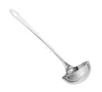 UTHCLO Mestolo in Acciaio Inox Doppio Beccuccio e Manico lungo Servire Zuppe e Salse, Mestolo da Cucina per Uso Domestico e Professionale in Ristorante