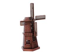 UTHCLO Mulino Vento in di Zinco Rotante Decorazione da Scrivania e Libreria in Regalo e Ufficio