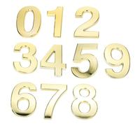 UTHCLO Numeri Civici Autoadesivi Oro 10 Pezzi, Numeri Porta Impermeabili in Plastica Abs 10cm per Condomini, Uffici e Fabbriche, Decorazioni Casa Funzionali