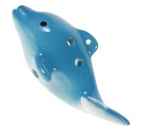 UTHCLO Ocarina Suono Chiaro e Breve Riverberazione a Forma di Delfino in Ceramica a 6 Fori Portatile Strumento Musicale per Bambini e Adulti per Apprendimento Musicale