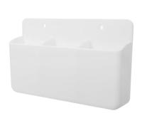 UTHCLO Organizer da Parete per Telecomando con Scomparti Porta Telecomandi Adesivo per Tv e Condizionatore Supporto da Muro per Camera e Ufficio Bianco