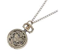 UTHCLO Orologio da Tasca con Catena Pendente Leggero in Lega Retrò Design Intagliato a Farfalla e Albero della Vita, come Regalo Elegante e Funzionale