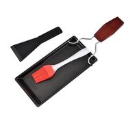 UTHCLO Padelle Comal BBQ in Ghisa con Manico in Legno Piastra Antiaderente per Carne Pizza e Verdure Design Compatto e per Cucina Professionale e Domestica