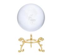 UTHCLO Palla Decorativa in Vetro 60mm con Drago Inciso 3D