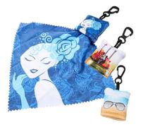 UTHCLO Panno Pulizia Lenti Occhiali 3 Pezzi Portachiavi, Detergente Microfibra per Schermo Elettronica e Telefono, Lavabile e Riutilizzabile, Accessorio Pulizia Multiuso per Borsa e