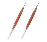 UTHCLO Penna per Nail Art Doppia Punta in Legno e Silicone 2 Pezzi per Scultura Fiori e Dettagli Disegni Applicazione su Linee e Transizioni Gradienti