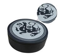 UTHCLO Pietra per Inchiostro Rotonda con Coperchio Inkslab in Pietra Naturale per Calligrafia e Disegno Artistico Leggera e Portatile con Motivo Tradizionale Cinese per Sumi Painting e