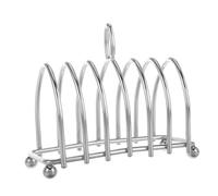 UTHCLO Porta Toast Acciaio Inossidabile Per Fette Elegante Supporto Per Pane Tostato Con Piedini Sferici e Manico Ad Anello Per Buffet e Servizi Di Colazione Pranzo e Cena