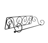 UTHCLO Portarotolo da Parete in Battuto Nero Scaffale per e Bagno Vintage Industriale Compatibile con Asciugamani e Strofinacci