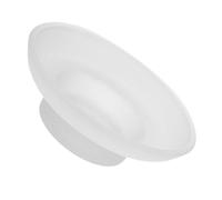 UTHCLO Portasapone Rotondo in Vetro Satinato per Bagno con Base Antiscivolo Facile da e Resistente Accessorio per Lavabo e Appoggio