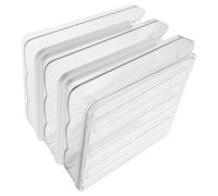 UTHCLO Portauova Ruote Impilabile in Plastica Trasparente Contenitore Organizer per Frigorifero a Tre Livelli Salvaspazio per Uova di Varie Dimensioni Facile Estrazione e Controllo