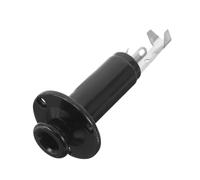 UTHCLO Presa Jack Filettata per Chitarra Elettrica e Acustica Pulsante per Tracolla Nero Accessorio per Basso e Chitarra con Connessione Stabile e Protezione Antiumidità Set Singolo