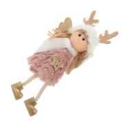 UTHCLO Puntale Albero Natale Angelo Decorativo Piccolo Rosa con Topper Leggero e Facile da Posizionare per Addobbi Natalizi Festivi