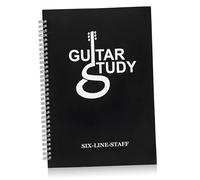 UTHCLO Quaderno per Spartiti di Chitarra per Principianti A4 Nero Copertina in Pp Resistente All'acqua e Design a Spirale Leggero da Mettere nella Borsa per Chitarra per Uso All'aperto