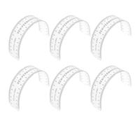 UTHCLO Righello la Mappatura delle Sopracciglia in Pvc Trasparente Flessibile, Set da 6 Pezzi Scala Nera, Strumento per Sopracciglia Simmetriche Adatto a Tatuaggi e Microblading,