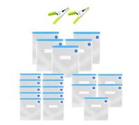 UTHCLO Sacchetti Sottovuoto Buste Salvaspazio per Alimenti 22 Valvola in PE e PA per Conservazione Prolungata di Cibo e Snack, per Picnic e Pesca