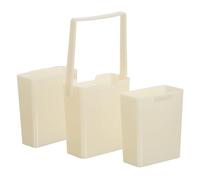 UTHCLO Secchio Manico per Pulizia Pennelli Acquerelli 2 Pezzi, Lavapennelli Plastica Multiscomparto Portatile per Lezioni D’Arte e Schizzi all’Aperto, Contenitore Efficiente