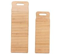 UTHCLO Set 2 Assi Da Lavaggio in Bambù Spesso, Asse Da Bucato Manuale Per Panni, Superficie Ondulata Liscia, Resistente All’usura, Per Lavaggio a Mano Domestico