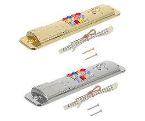 UTHCLO Set 2 Mezuzah in Metallo con Pergamena e Benedizione Ebraica Inglese, Decorazione Religiosa Vintage per Porta, Adornamento Casa e Ufficio, Stile retrò, Simbolo di Santità