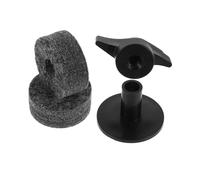 UTHCLO Set 2 Pezzi Accessori per Batteria Feltro e Supporti in Plastica Neri, Riduzione Rumore e Design Multifunzionale per Piatti e Tamburi Colore Casuale