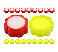 UTHCLO Set 24 Spugne Umidificanti a Forma di Fiore per Dita, Spugna da Dito per Contare Contanti in Ufficio, Idratante per Dita Resistente e Compatto per Banche e Contabilità