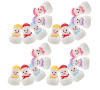 UTHCLO Set 30 Pezzi Mini Ornamenti a Forma di Pupazzo di Neve in Resina Decorazioni Natalizie in Miniatura per Centrotavola Accessori per Case delle Bambole e Globo di Neve