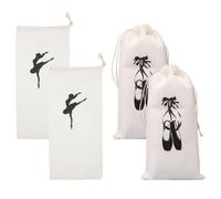 UTHCLO Set 4 Pezzi Borse Portascarpe da Ballo Pratiche e Portatili per Scarpette da Danza Classica Ragazze per Lezioni di Danza e Viaggi
