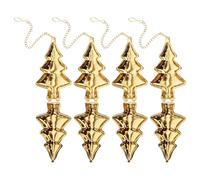 UTHCLO Set 4 Pezzi Infusori per Tè a Forma di Albero di Natale in Acciaio Inossidabile con Rete Fine, Catena Appesa Comoda, Filtro Riutilizzabile per Tazze e Mug