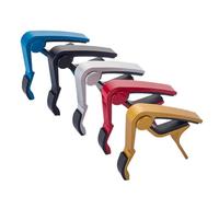 UTHCLO Set 5 Pezzi Capotasto a Grilletto in Metallo Cuscinetto in Silicone per Chitarra Acustica, Elettrica e Ukulele, Accessorio per Cambio Rapido della Tonalità e Colore Colore Casuale