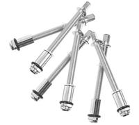 UTHCLO Set 6 Viti per Batteria Rondelle 78mm Tiranti per Tamburo Kit di Riparazione Hardware per Rullante e Grancassa Accessori Strumento Musicale per Batterie Jazz e Percussioni