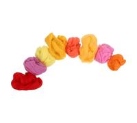 UTHCLO Set 8 Pezzi Lana per Infeltrimento ad Ago Multicolore Materiale Naturale Morbido per Kit Fai da Te Fibre Cardate per Creazioni Artigianali Decorazioni e Animali per Hobby