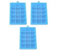 UTHCLO Set da 3 Stampi in Silicone Blu, 15 Cavità Riutilizzabili e Lavabili in Lavastoviglie, per Congelatore Domestico