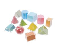 UTHCLO Set Forme Geometriche 3D Trasparenti per Strumenti Matematici Manipolativi Educativi Modelli Geometrici Staccabili per Apprendimento Scolastico e Giochi di Matematica in Classe