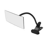 UTHCLO Specchio di Sicurezza Clip Specchio Convesso per Monitor e Scrivania Vista Posteriore per Ufficio e Cubicolo Nero Design Salvaspazio e Alta Definizione per Maggiore Produttività