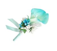 UTHCLO Spilla da Fiore Elegante Bouquet Artificiale in Pu e Strass Incastonati, Accessorio Unico per Matrimonio e Festa Serale, per Sposa e Testimone